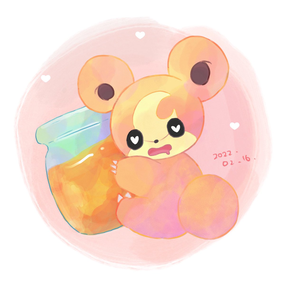 「色違いゲットした〜!🧸🍯
#ヒメグマの日 #Pokemon 」|なぎさ🫧のイラスト