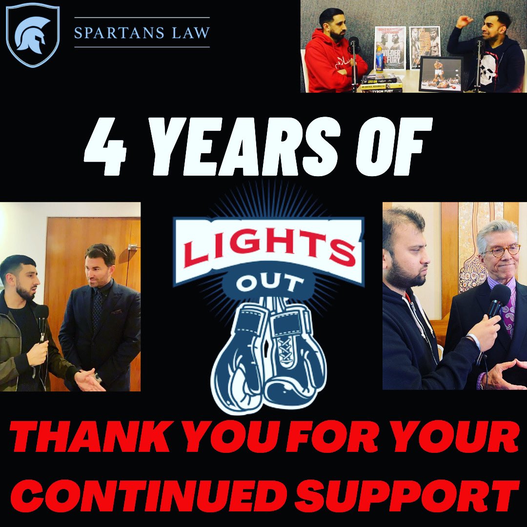 lightsoutboxin's tweet photo. 4 years ago we started Lights Out, today we celebrate 4 years of an unbelievable journey. Thank you so much to our sponsors Spartans Law & to all of our fans, without you all none of this is possible.
#Boxing #anniversary #TeamLightsOut https://t.co/sVCSZeib8c