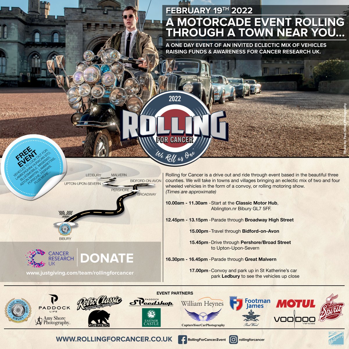 Footman_James's tweet image. Footman James are the principal sponsor of the very first Rolling for Cancer fundraising event, taking place on the 19th February. 🚗

footmanjames.co.uk/news/footman-j…