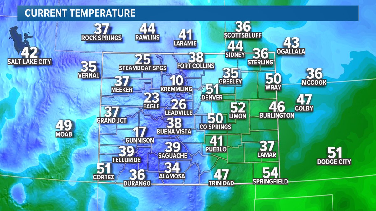 BianchiWeather's tweet photo. Fun fact! It's either snowed or been 50° or above 10 of the 15 days so far this month.

Aaaaand this is why Denver's winters are the absolute best.

#9wx #COwx https://t.co/e9pMzczQ1B