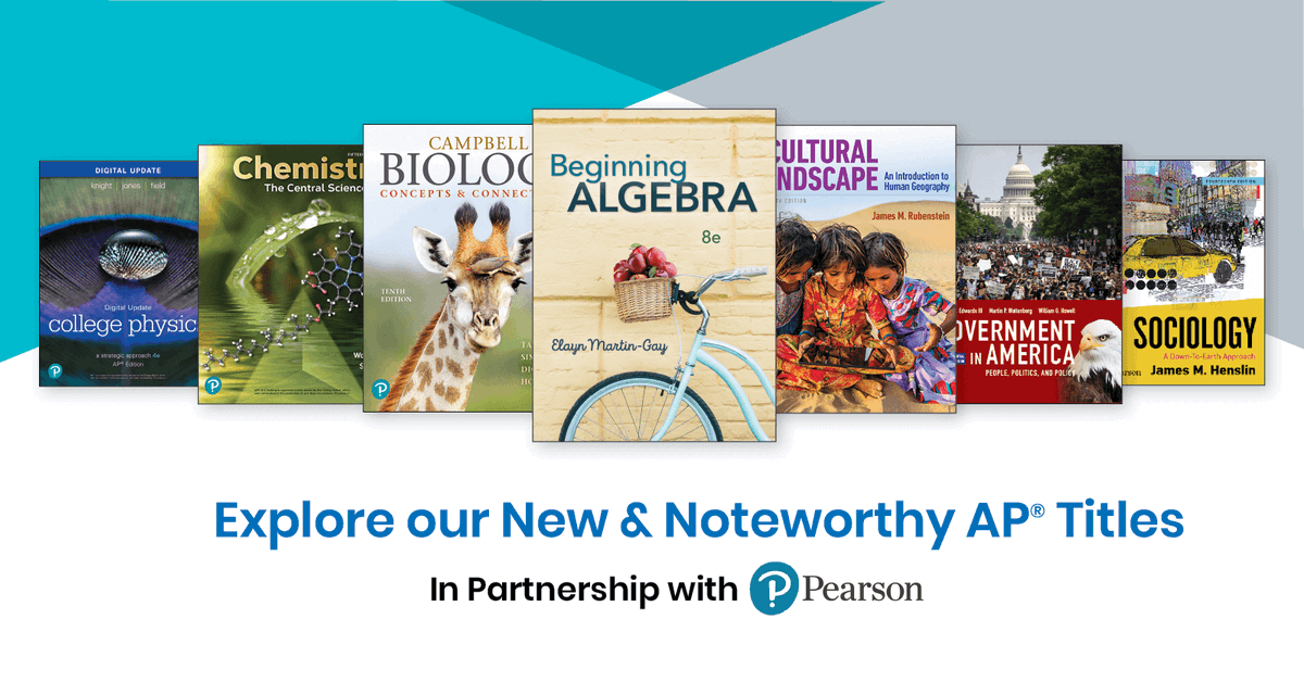 SavvasLearning's tweet photo. AP&amp;E Educators! Choose two FREE samples to review!* Explore our New &amp; Noteworthy AP® titles today: https://t.co/oWP4zRMhU3

 @pearson #edchat @APforStudents @CollegeBoard #advancedplacement 
*This offer is available until March 31, 2022. https://t.co/CMjpK6CqeZ
