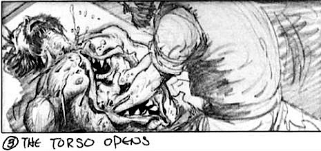 AlejandroGCalvo's tweet photo. Los story-boards de LA COSA ideados por Rob Bottin y dibujados por Mike Ploog son una locura https://t.co/x7qLzgr8aO