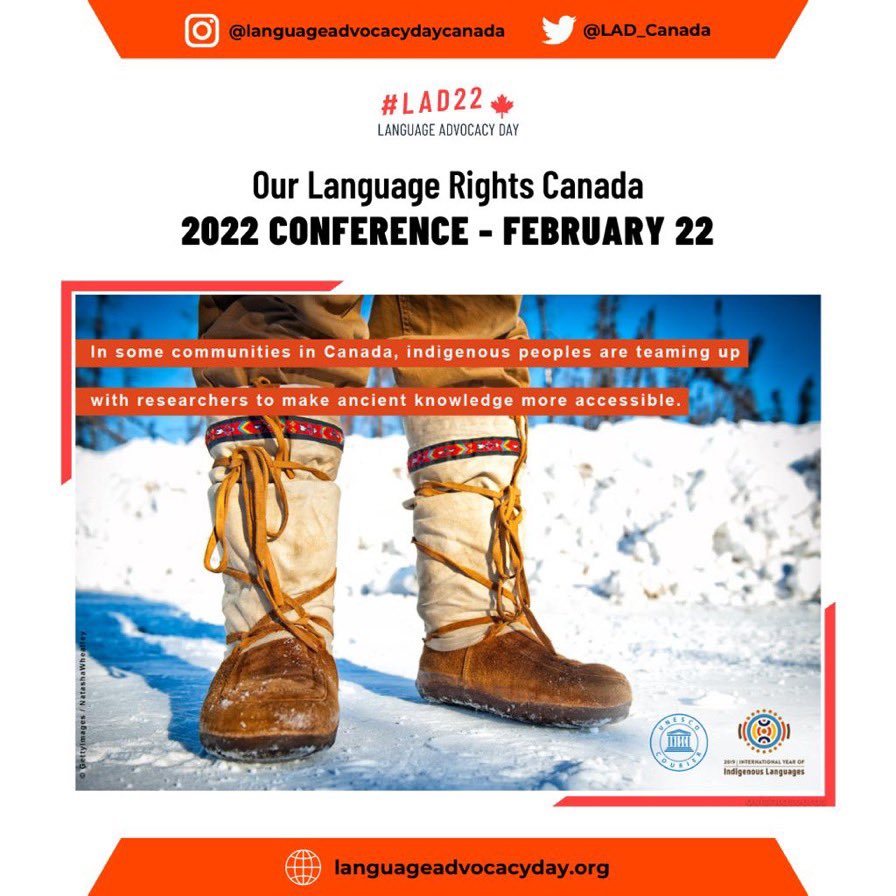 Language Access Coalition of Canada (LACC) (@lad_canada) on Twitter photo @ELARarchive 👋 We are having a Conference, the day after! On 2/22/22 join 🇨🇦#OCLR22 #LAD22 (free) and learn about #language justice in #Canada! Also, join our <a href="/GlobLangRights/">Global Coalition for Language Rights</a> colleagues who are organizing the 1st ever 🌎 Day of #Advocacy for #Linguistic Justice #GLAD22! @ELARarchive 👋 We are having a Conference, the day after! On 2/22/22 join 🇨🇦#OCLR22 #LAD22 (free) and learn about #language justice in #Canada! Also, join our <a href="/GlobLangRights/">Global Coalition for Language Rights</a> colleagues who are organizing the 1st ever 🌎 Day of #Advocacy for #Linguistic Justice #GLAD22!