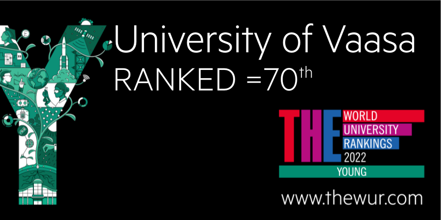 univaasa's tweet photo. Vaasan yliopisto on sijalla 70 maailman parhaiden nuorten yliopistojen joukossa THE Young Universities Rankingissa 🎉

➡ https://t.co/EcNDnJSakm

//

@univaasa has confirmed 70th in the Times Higher Education Young Universities Rankings 🎉

➡ https://t.co/21L53Duc80 https://t.co/kNrxVOyhjD