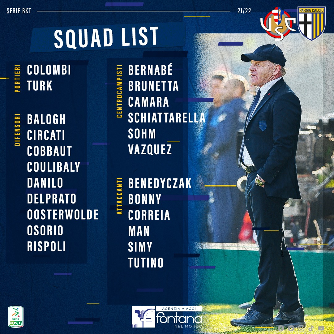 1913parmacalcio's tweet image. Mister #Iachini dopo l'allenamento di rifinitura ha convocato 2️⃣3️⃣ crociati per #CremoneseParma 📝➡️ bit.ly/cre-par-conv
#ForzaParma 🟡🔵