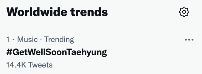 naver_taehyung's tweet photo. #GetWellSoonTaehyung is trending at no.1 worldwide as ARMYs all round the word are worried about Taehyung and wishing him well.

Please GET WELL SOON TAEHYUNG https://t.co/7QGxiucws8