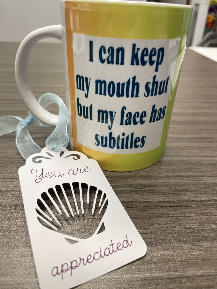 Amanda_Piron's tweet photo. This mug though. I have a feeling I know where this came from…I appreciate that my staff knows me so well - this post requires a facial expression 🙄 https://t.co/gqAPj6zfPP
