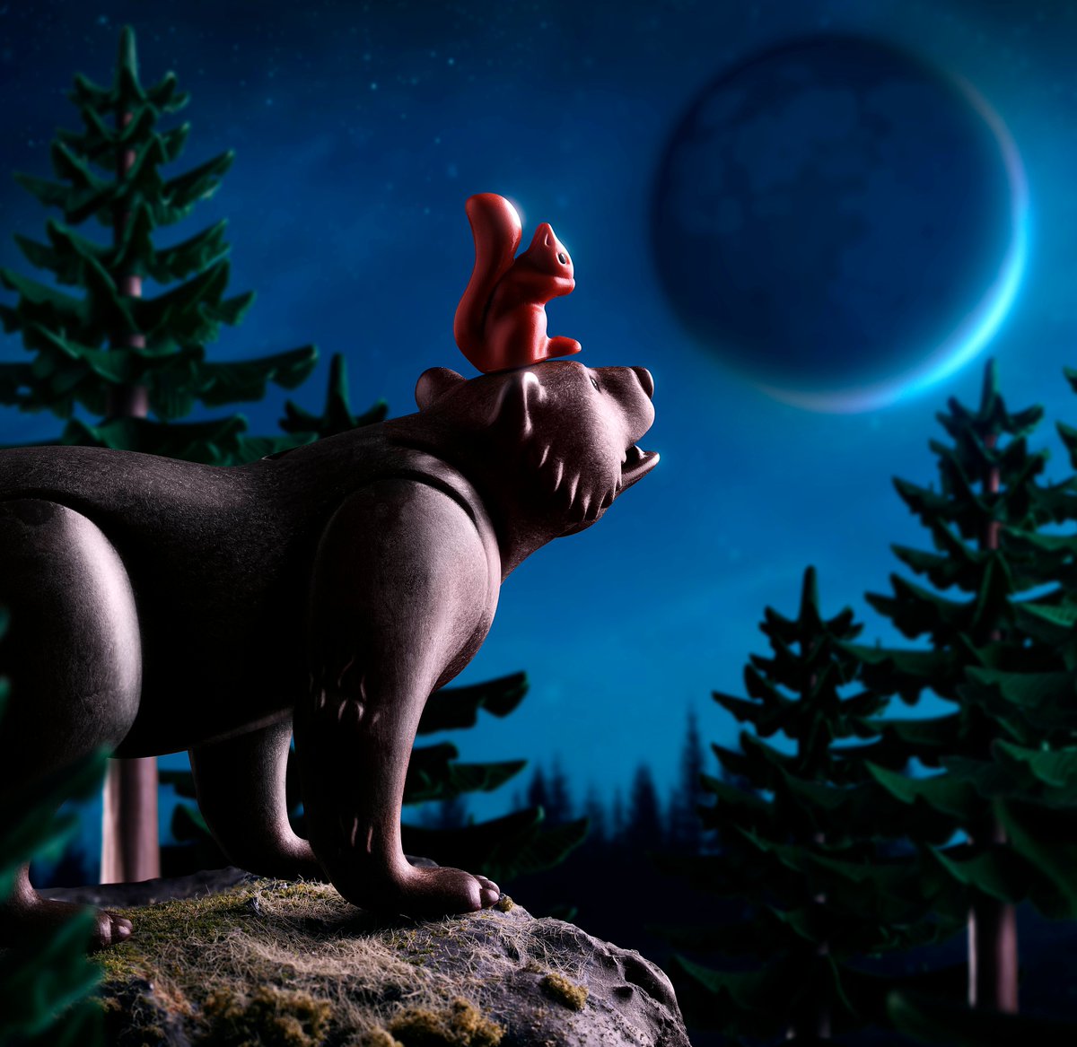 Something special is happening in the sky today.... The total phase of this Blood Moon total lunar eclipse will be visible from North and South America, Europe, Africa and parts of Asia. 💙

#PLAYMOBIL #totallunareclipse
