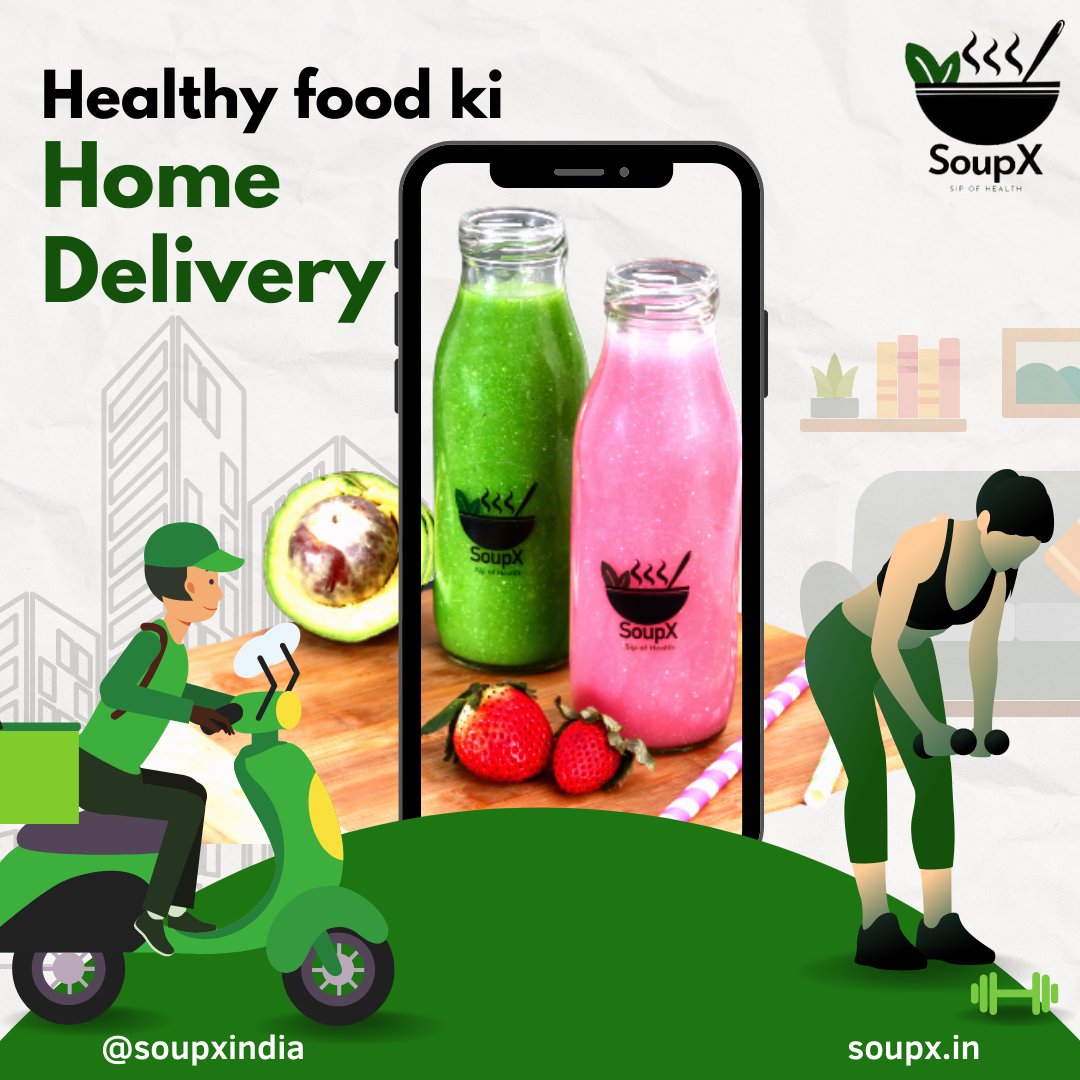 Healthy and freshly prepared food delivered at your doorstep. 

What are you waiting for? 

Head to soupx.in and grab your sip of health! 

Order now : 
zoma.to/order/20032373

#soup #fitness #fitnessmotivation #healthyfood #ordernow #fastdelivery #souplove #chef