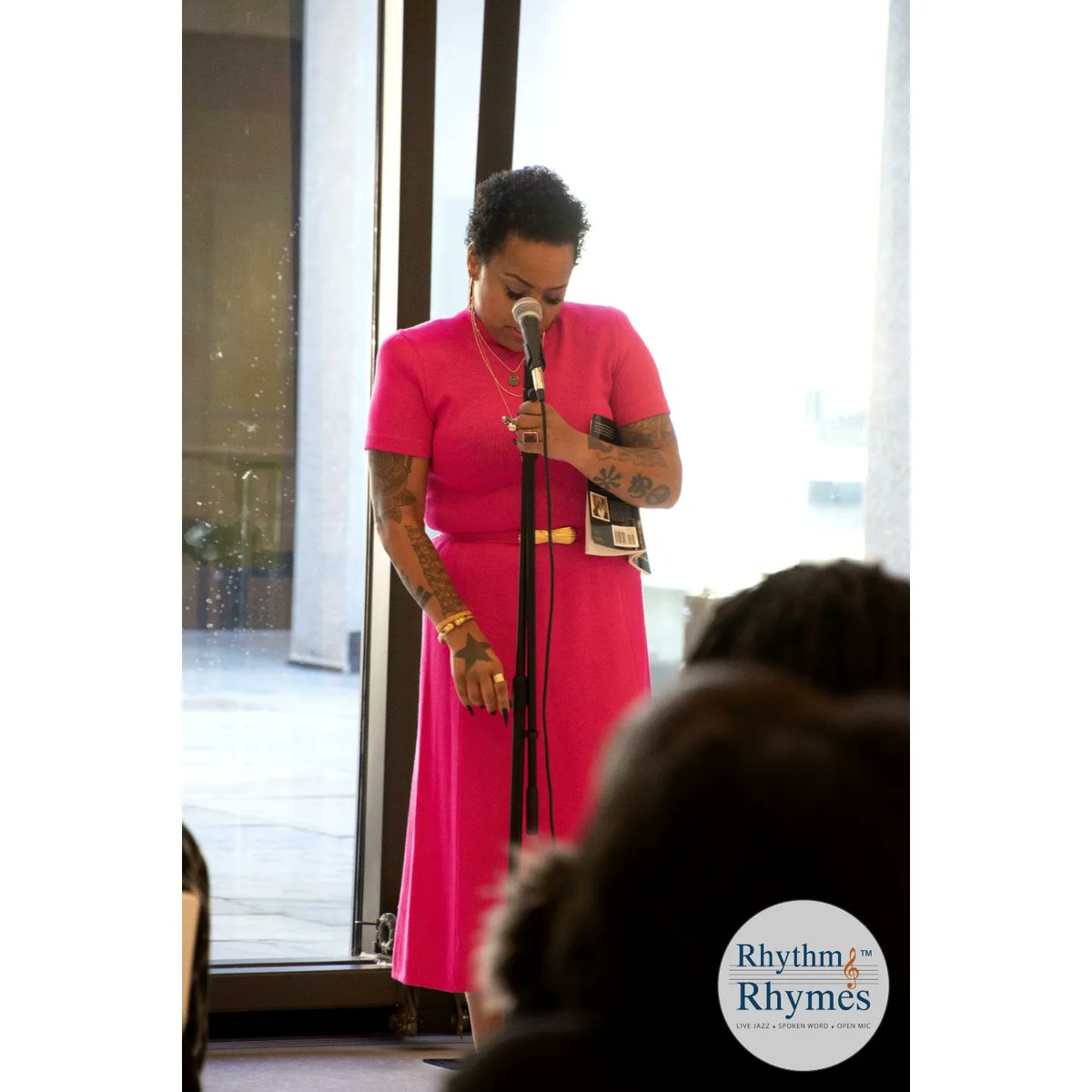 libraryoutloud's tweet photo. #theQueenSheba [@thequeensheba] LIVE at #CentralLibrary during the #RHYTHMANDRHYMES #BlackHistoryMonth program featuring #openmicatthelibrary

#fulcolibrary • #LIBRARYOUTLOUD • #scribesandvibes https://t.co/ZI6oYaavwd