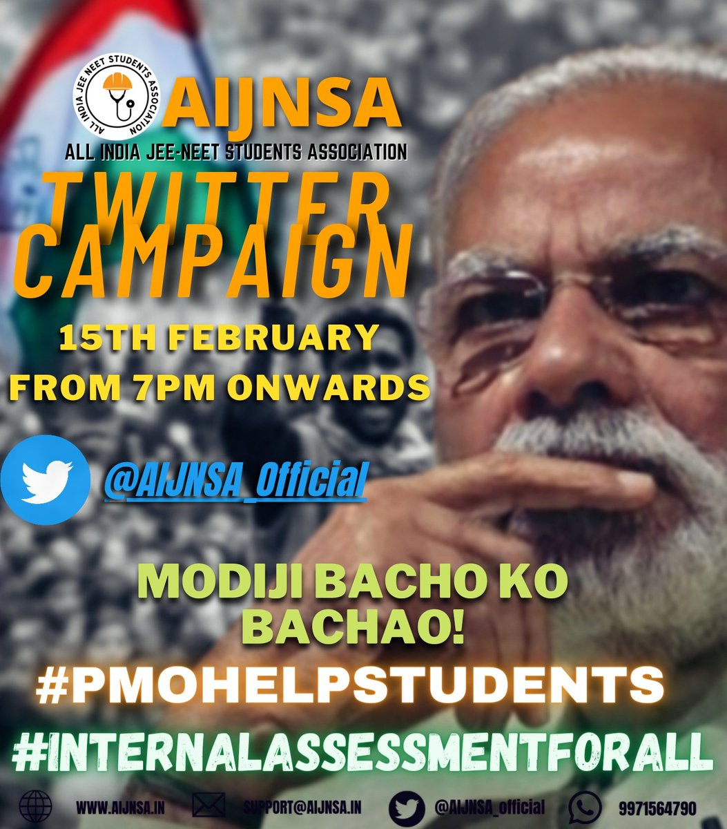 AIJNSA_official's tweet photo. Are EXAMS more important than student's life? 

The lives of students cannot be risked for political benefit.

Students' safety and Health must be a top priority. GOI should stop playing with the lives of students. 

#PMOHELPSTUDENT
@PMOIndia

#InternalAssessmentForAll. https://t.co/kzJag3bYBb