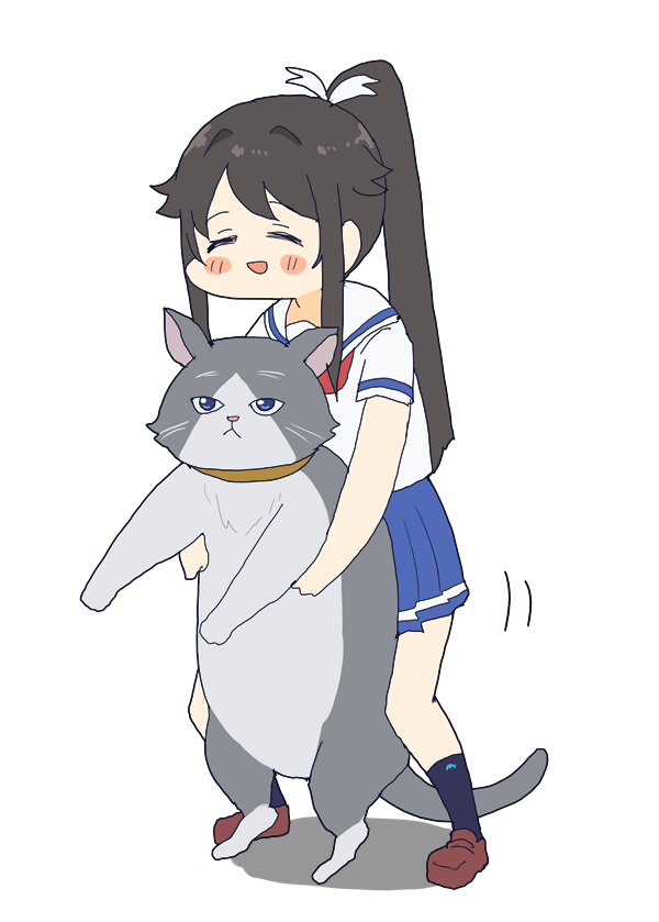「シロちゃんと大きく育った多聞丸 #はいふり 」|明日葉トモロウ/ダービーガールズ８【C-33】のイラスト