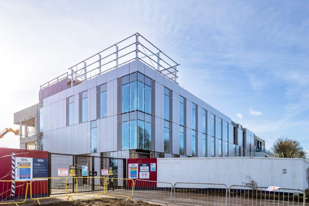 bandkbuild's tweet photo. Following yesterdays #toppingout of phase 1 works at #ARUPeterborough an update on how the works are progressing across the site with pictures by @bandkphoto and our client team incl @AngliaRuskin @Ross_Renton @FiMcGon @AngliaRuskinCOO @PeterboroughCC @CambsPboroCA https://t.co/1f5MIOBzSZ