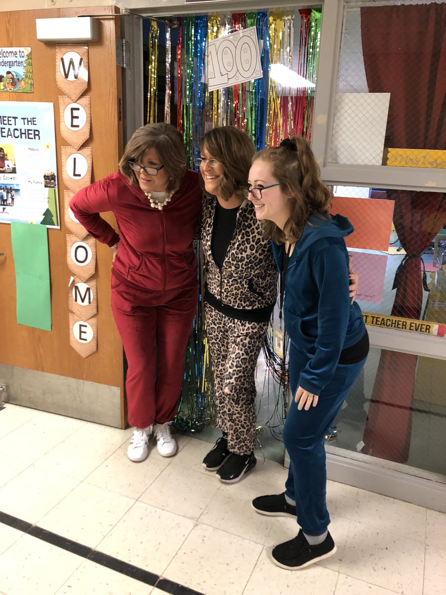 McIntireElem's tweet photo. Our Kindergarten team is ready to celebrate the 100th day of school! It’s been a great 100 days so far, so we have lots to celebrate today! #mcintirehive #fultonproud https://t.co/Wz2ipaJBZl