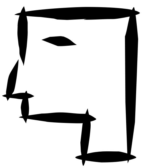Pyroblade131's tweet photo. this is the symbol for head or "emje" in the language. Also wanted to ask cause I'm worried about it. do the symbols I have created so far look consitent?
#conlang #logography https://t.co/uiGJRtMqPA