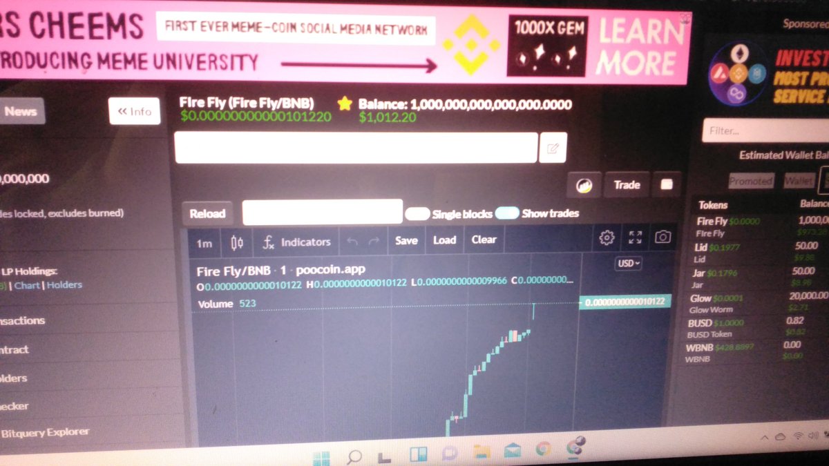 GillinOakhill's tweet photo. I put $100 into this nine days ago.
To all my everyday followers that see me posting every day, I've made $900 in one week. No I'm not taking profits it's still going.
Buy @Token2Fly
#SaveTheFireFly
#BTC #BNB #ETH #DOGE
#Crypto #cryptocurrencies https://t.co/uN4DDsfOTu