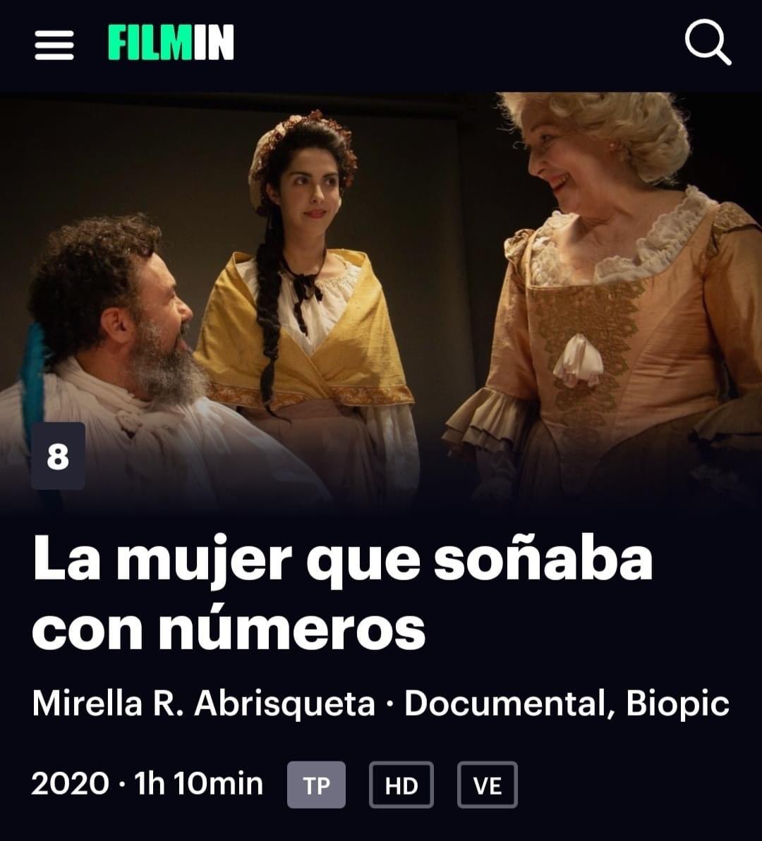 Ya en <a href="/Filmin/">Filmin</a> la docuficción aragonesa 'La mujer que soñaba con números' de <a href="/MirellaAbris/">Mirella R. Abrisqueta</a> 
Con grandes actores: Maria José Moreno, Claudia Siba, Chavi Bruna, Javier Aranda, Felix Martín y Minerva Arbués. 
👉 filmin.es/pelicula/la-mu…
<a href="/sintreguacomu/">@sintreguacomu</a> 
👉 secuenciadas.es/un-estreno-a-l…