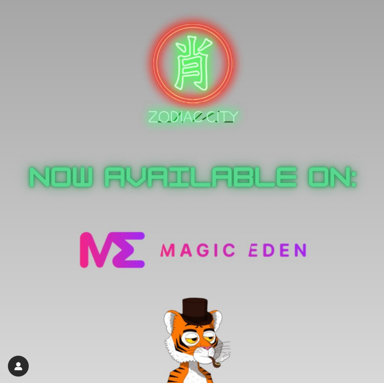 ZodiacCityIO's tweet photo. THOSE WHO MISSED YOUR CHANCE 👀WE ARE NOW ON MAGIC EDEN!!! https://t.co/C0a99DQrlH

#NFTCommunity #NFTdrop #NFTProject #nftcollectors  #nfts #MagicEden #Launchpad #follo #zodiaccityio #RETWEET https://t.co/joEtiQVxBD