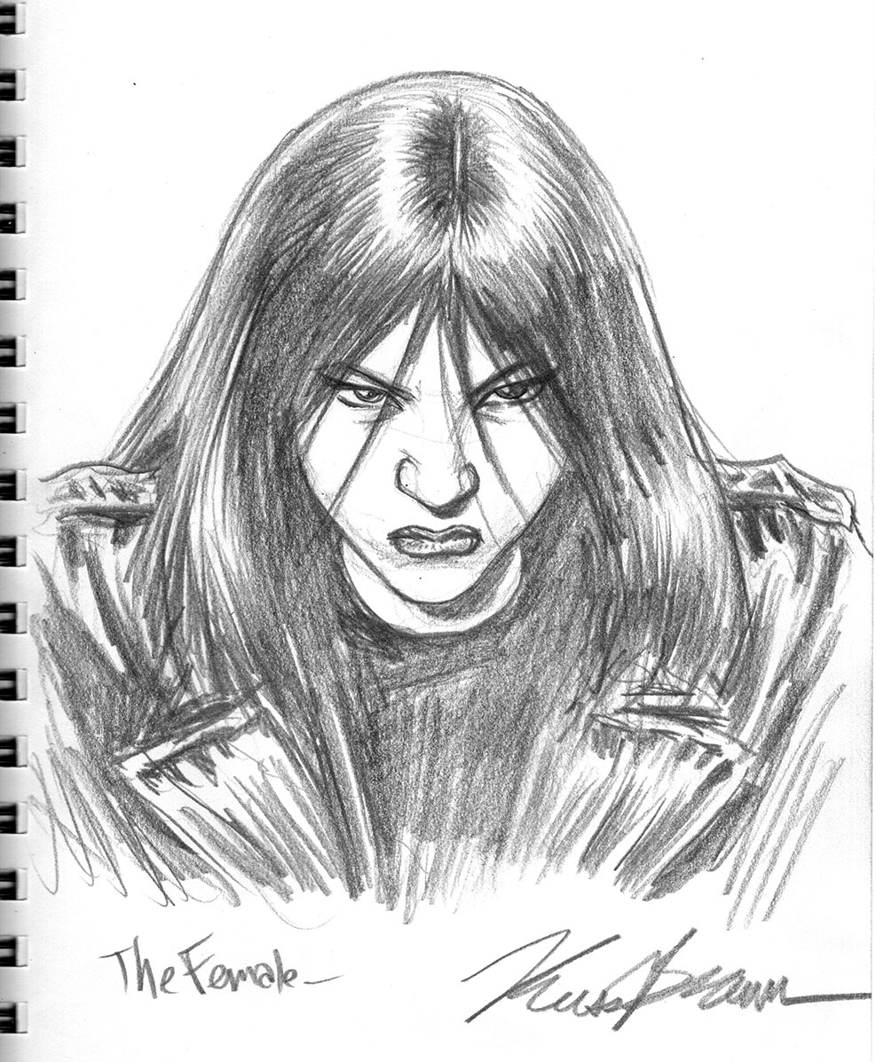 RussBraun2's tweet photo. Jury duty waiting room sketches continue... La Femme from The Boys... #TheBoys #TheBoystv #TheFemale #comics @TheBoysTV @therealKripke @KarenFukuhara https://t.co/5sN09WEw7Z