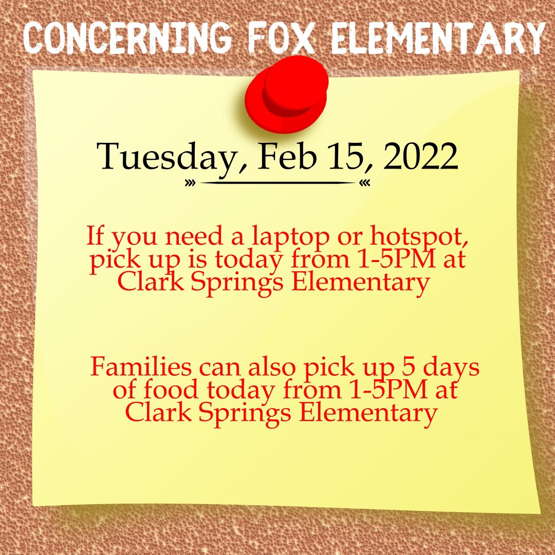 Let’s help and support our Fox Families!