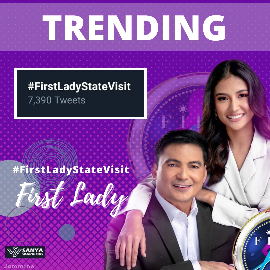 jammine_maniaul's tweet photo. Trending ulit with 7.3k and counting! Congratulations, Team First Lady. Iba talaga ang sayang hatid niyo sa amin. Bukas ulit!
#FirstLadyStateVisit
@sanya_lopez @SanyaWarriors https://t.co/G9YA1xcJef