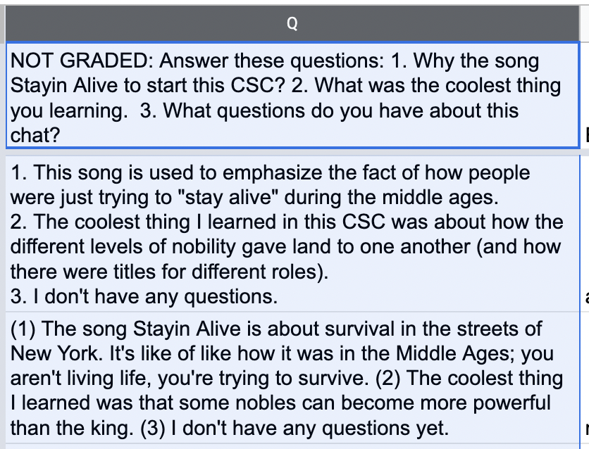 GarthHolman's tweet photo. Really got into the #middleAgesQuests today. Loved seeing how kids interpreted the #beegees #stayinalive song to begin the Computer Side Chat. They also want to learn more about @TArmstrong614! #myohioclassroom #holmanclass https://t.co/suE12JGwrp