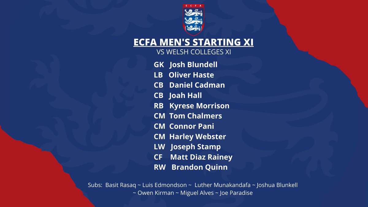 ECFA12's tweet photo. Today's Team! 🔥
KO - 14:00
Keep up to date right here https://t.co/1sBrYBLILu