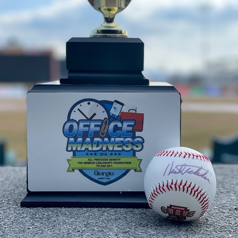 AltoonaCurve's tweet photo. For this month's GIVEAWAY, you can enter to win yourself an autographed Kent Tekulve ball &amp; 4 ticket vouchers by making a donation to our Office Madness team, Average LOCO's as we fundraise to end NF1!

Drop a screenshot of your donation to be entered to win by EOD on 2/17!