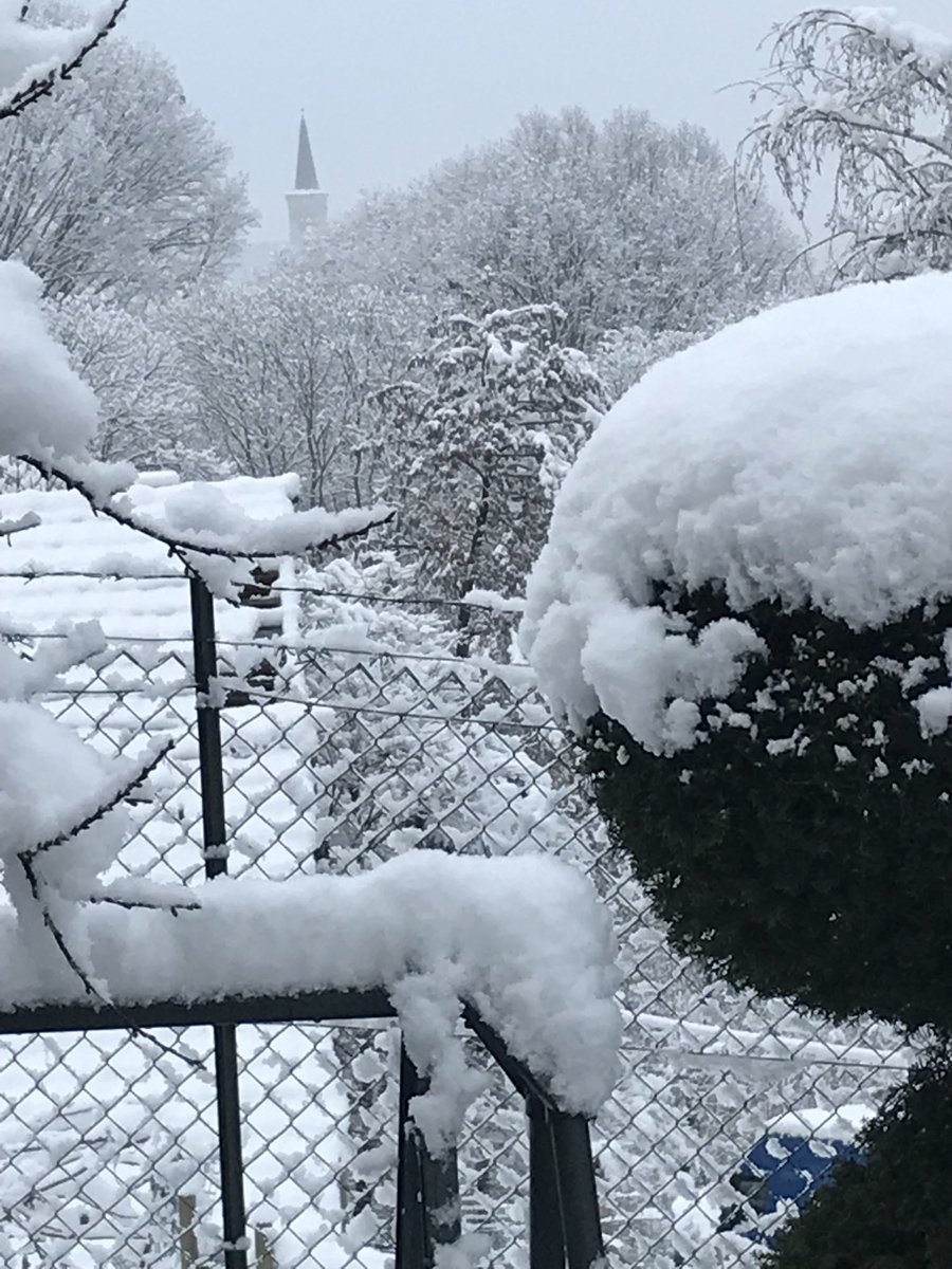 LakeOrta's tweet photo. #Parish church of #Ameno this morning from the gardens in #Vacciago after 15cm of #snow overnight #LakeOrta https://t.co/8CVSFLQjmn