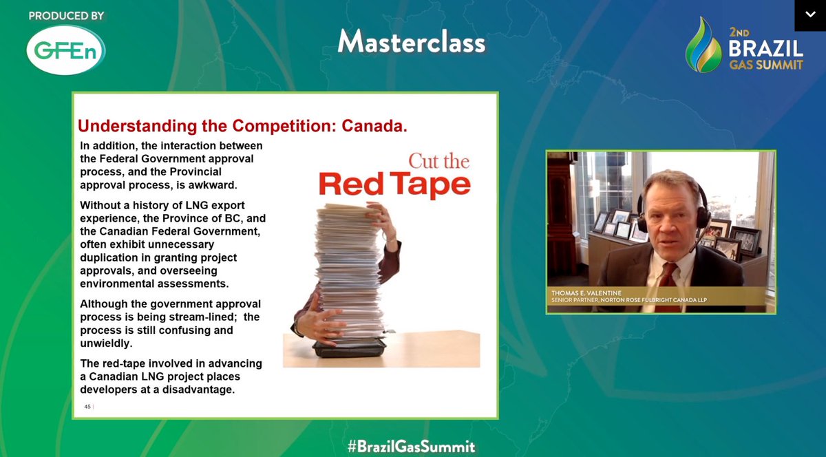 BrazilGasSummit's tweet photo. The #BrazilGasSummit Masterclass continues with Thomas Valentine, Senior Partner at the Norton Rose Fulbright Canada LLP sharing insights on the LNG industry dynamics. https://t.co/qtb1jh5ZV2