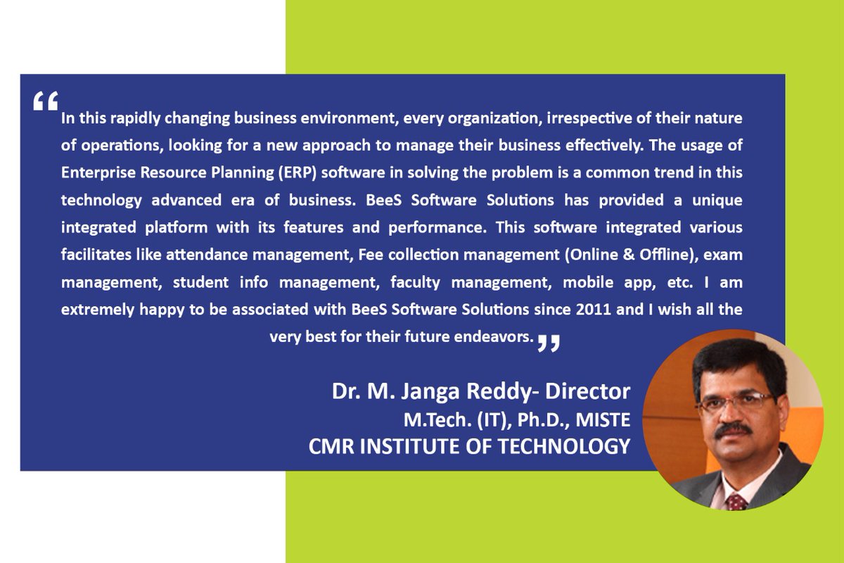 bees_ltd's tweet image. A glowing testimonial for #BeeS_Software by the Director  of  #CMRIT  #Hyderabad #Telangana
 
To know more be in touch with our team at +91-8466829340 or visit us at beessoftware.in
 
#LearningDuringCovid #Edutech #Education #ClientFeedBack #ClientDiaries #Software