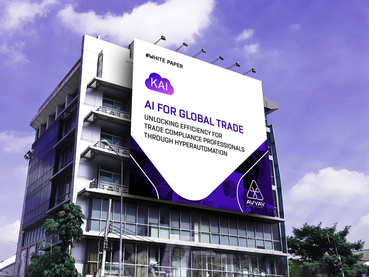 AvyaySolutions's tweet photo. AI For Global Trade White Paper written by Will Thrasher

Download FREE White Paper to learn how trade compliance professionals can unlock efficiency through hyperautomation: https://t.co/gjA3ihbMmY

#hyperautomation #globaltrade #supplychain #AI #KAI #AvyaySolutions #innovation https://t.co/orL979xPNh