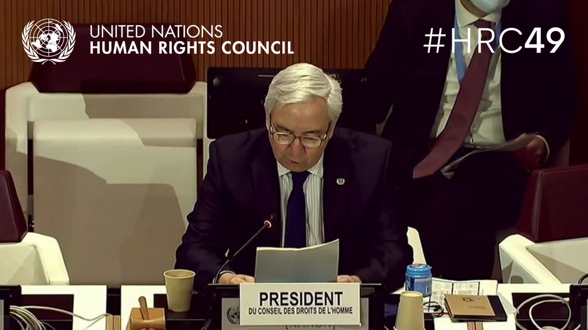 Preparations for the 49th session of the Human Rights Council (28 Feb. to 1 April 2022) are underway.

🔸President @FVillegasARG said #HRC49 would be hybrid
🔸States announced numerous initiatives
🔸The Council adopted the draft programme of work

WATCH ▶️ ow.ly/aCBe50HVvge