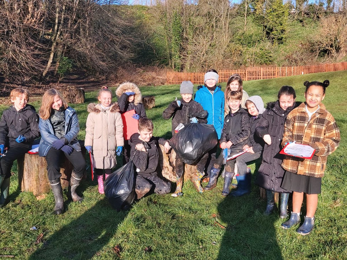 East_WemyssPS's tweet photo. P5 did a litter pick in an area of local woodland today after noticing how much litter they had seen in the grounds around the school. They gathered data about the amount of litter they collected as they went! #RespectTeamwork https://t.co/D382r9B8Q5