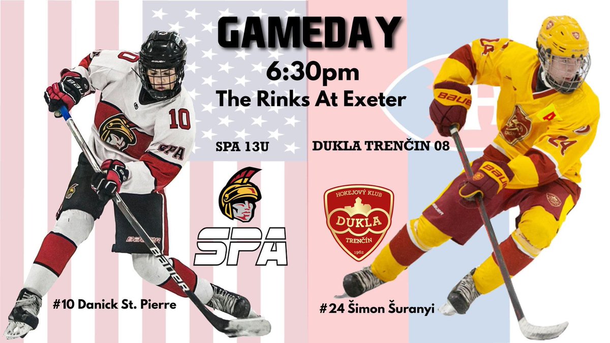 SPAhockeyNH's tweet photo. SPA GAMEDAY!

The SPA U13's will take on the #1 ranked team in Slovakia, HK Dukla Trencin 2008's at The Rinks at Exeter tonight.  

Puck drop is set for 6:30pm.

#olympichockey #GoSPA https://t.co/HnbFwDon2x