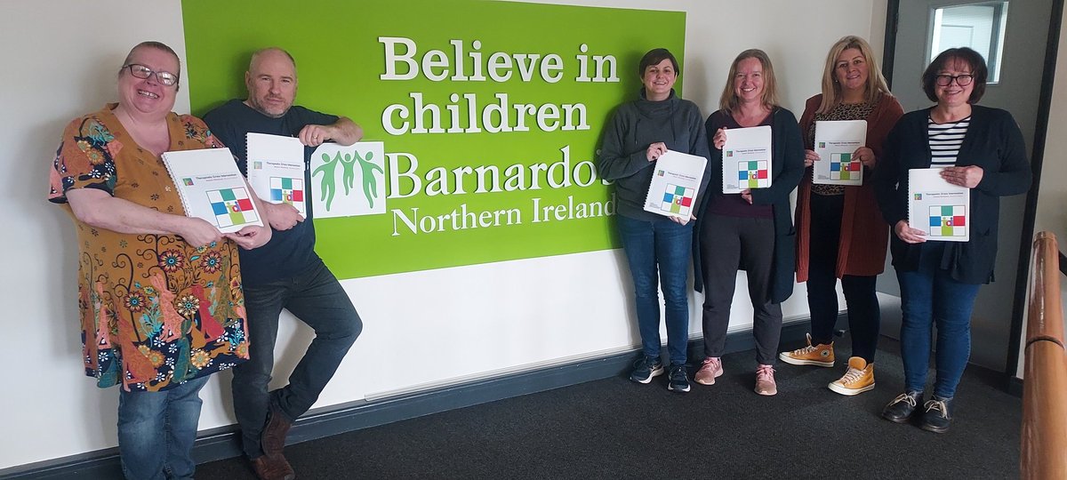 A real pleasure to train this part of the Barnardos Children’s House team, Belfast in Therapeutic Crisis Intervention #TCI #traumainformed