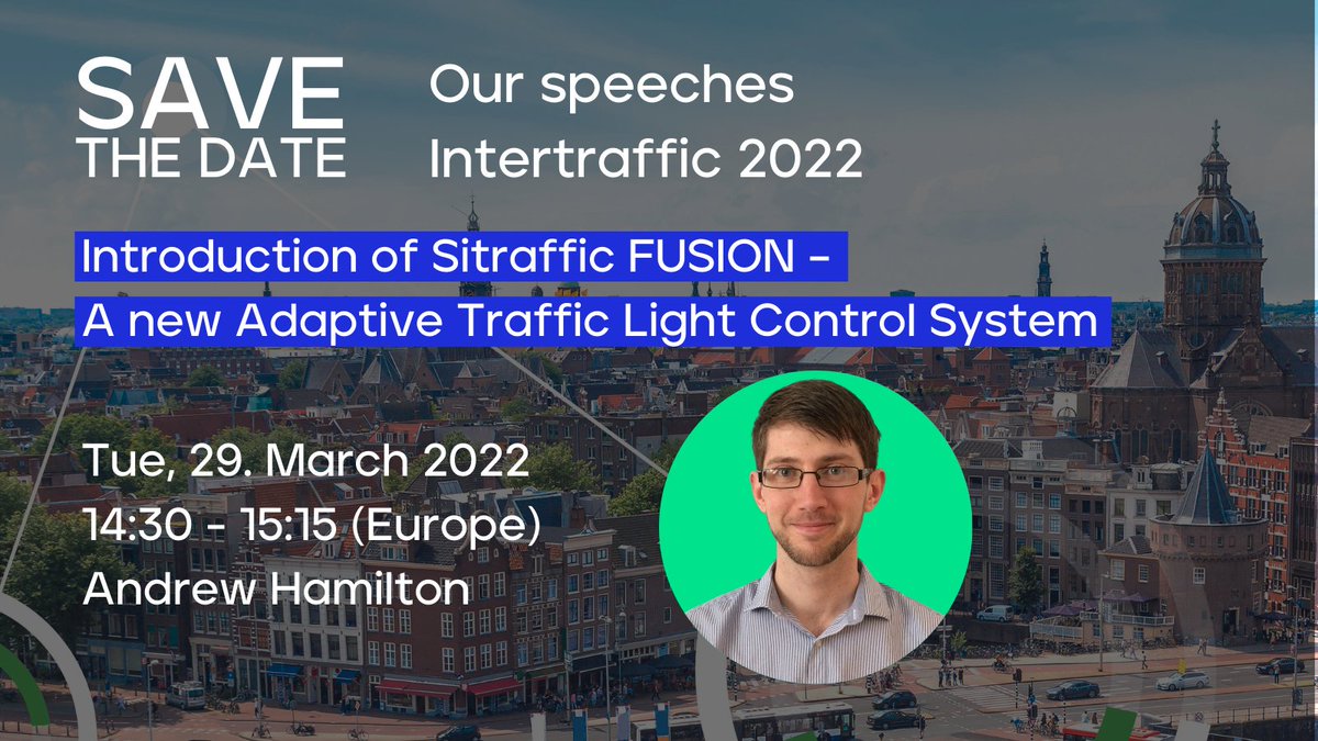 Yunex Traffic (@yunextraffic) on Twitter photo Save the date for our speech at <a href="/intertraffic/">Intertraffic</a>:
Introduction of Sitraffic FUSION – A new Adaptive Traffic Light Control System
📅 29. March 22
⏰ 14:30 - 15:15 (CET)
📍 Summit Theatre 3, RAI Amsterdam
🗣 Andrew Hamilton
➡ Get your ticket & register here: bit.ly/3oQz0W2 Save the date for our speech at <a href="/intertraffic/">Intertraffic</a>:
Introduction of Sitraffic FUSION – A new Adaptive Traffic Light Control System
📅 29. March 22
⏰ 14:30 - 15:15 (CET)
📍 Summit Theatre 3, RAI Amsterdam
🗣 Andrew Hamilton
➡ Get your ticket & register here: bit.ly/3oQz0W2