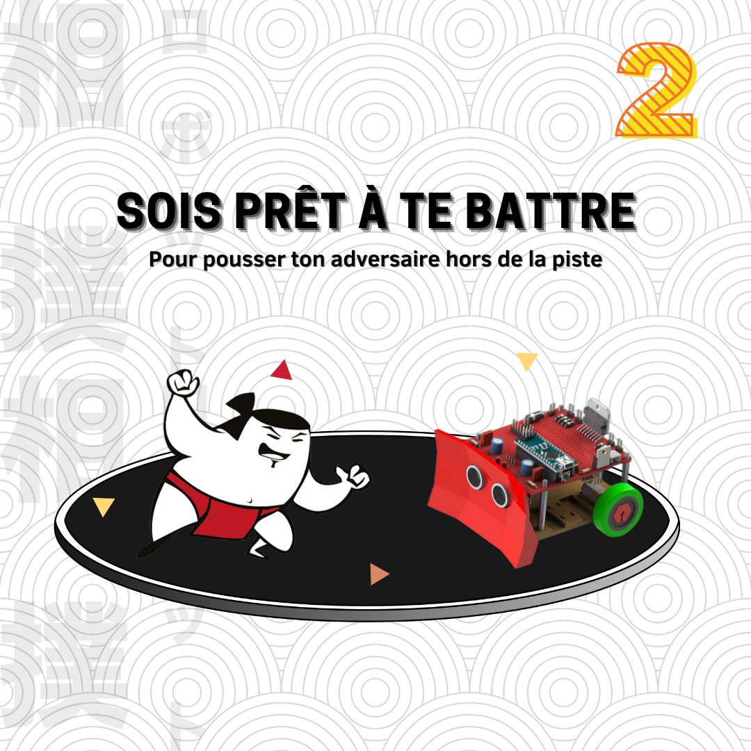 ESIEEPARIS's tweet image. [Save the date] La prochaine Sumobot approche : c&apos;est le 12 mars 2022 !
𝗖&apos;𝗲𝘀𝘁 𝗾𝘂𝗼𝗶 𝘂𝗻𝗲 𝗦𝘂𝗺𝗼𝗯𝗼𝘁 ?
C&apos;est la compétition annuelle de combat de robots ouverte au public. Pour vous inscrire, contactez #esieespace sumobot.esieespace.fr