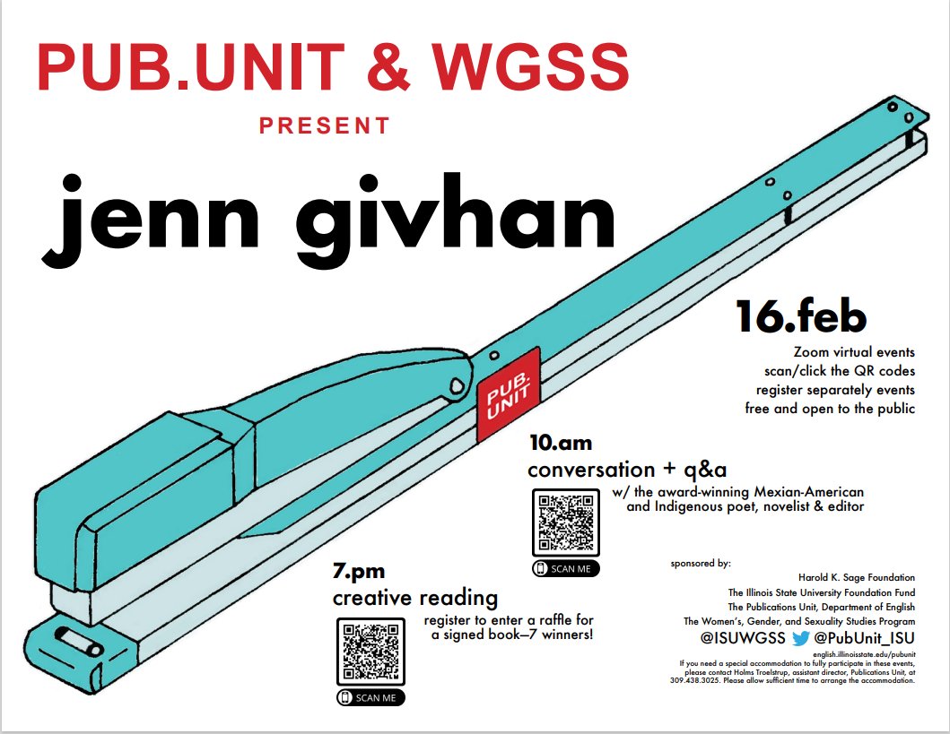 ISUWGSS's tweet photo. 📣Hear ye! Hear ye!📣Today is the LAST DAY to be entered to win a signed copy of @GivhanJenn's book when you register for one of her talks TOMORROW. You can still register and attend tomorrow, but our raffled ends tonight! Winners will be announced tomorrow during the events. https://t.co/msWGgnerNw