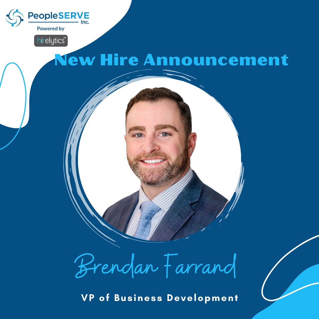 PeopleSERVEinc's tweet photo. We are excited to welcome Brendan Farrand to PeopleSERVE.  Brendan has joined the management team in the capacity of VP, Business Development. https://t.co/yC0tAqXcIq