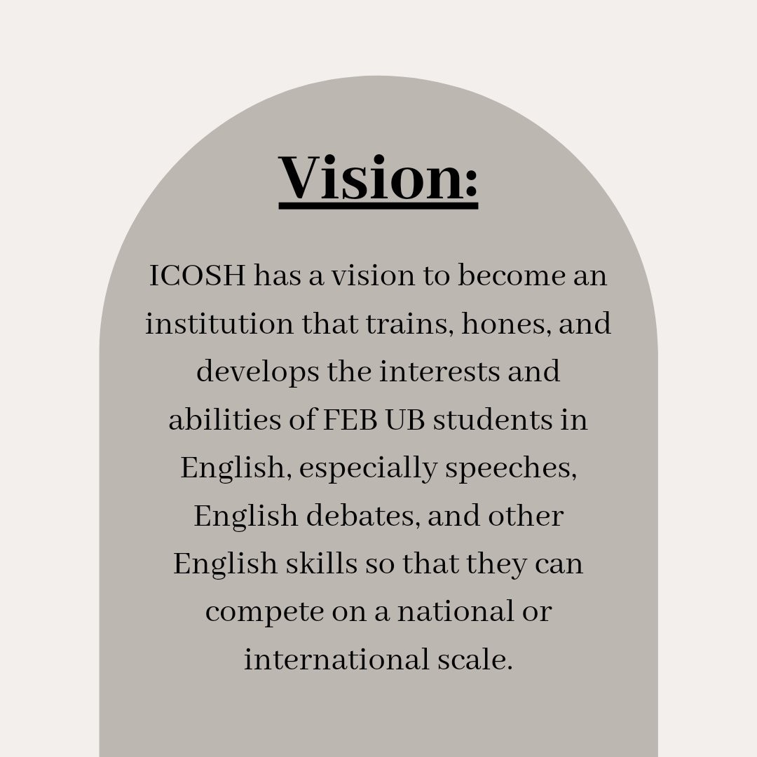 ICOSHFEBUB's tweet photo. [Vision and Mission] 
ICOSH as a semi autonomous organization has a vision and mission like other organization. 💫 
Check out ICOSH's vision and mission on the post above! ⬆️⬆️ 
===========================
#ICOSH #ICOSH2021 #ICOSHFEBUB #FEBUB https://t.co/oclD2MdUWW
