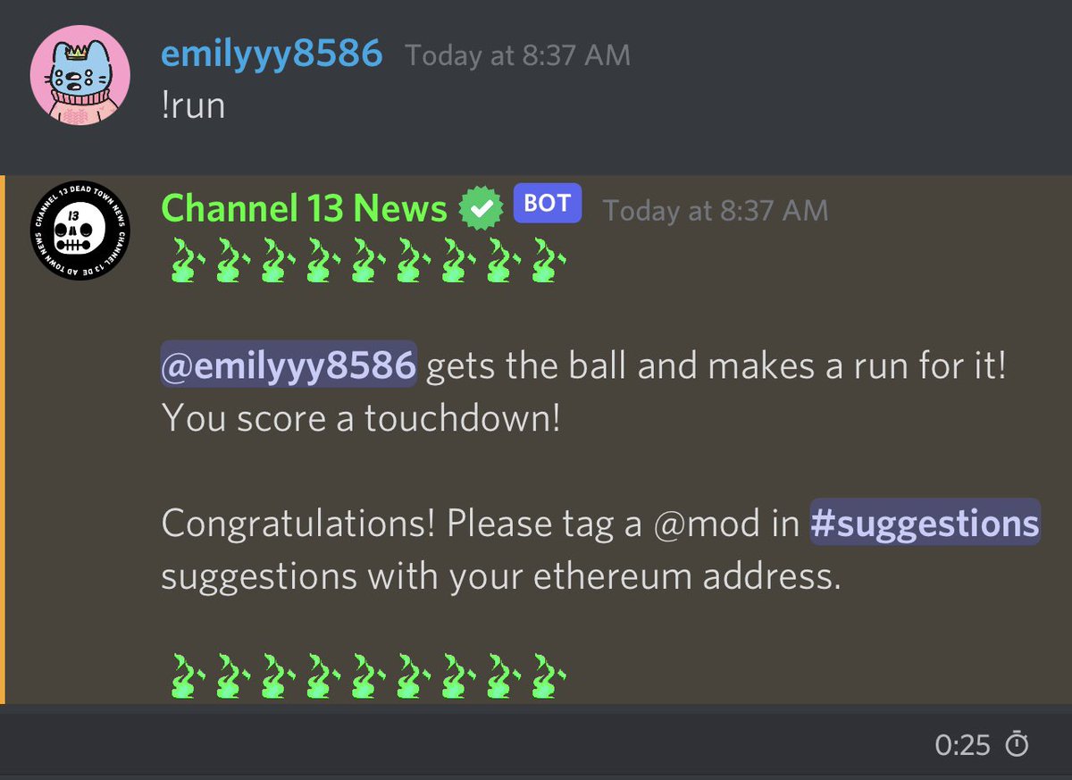 My morning off to a great start! Won the Deadbowl in the <a href="/Deadfellaz/">Deadfellaz</a> discord. Stoked for my Deadfrenz pass! 🔥