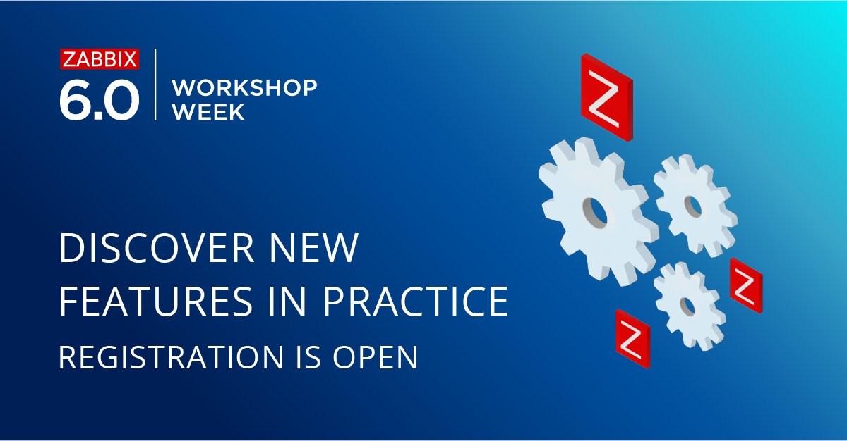 zabbix's tweet photo. Try out the greatest Zabbix 6.0 LTS features by joining the Zabbix 6.0 LTS workshop week! Learn how to deploy Zabbix server #HighAvailability cluster, use #MachineLearning for problem detection, create #Geomaps, and more!
Sign up for the workshops:
https://t.co/kYB7fpZjoL https://t.co/4KgR1p89xn