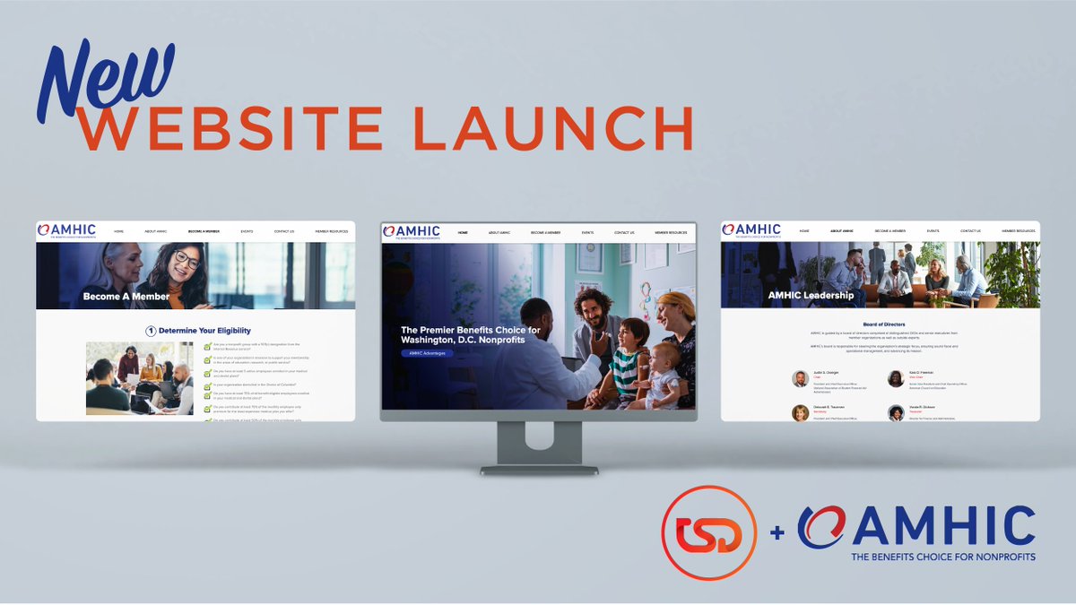 Top_ShelfDesign's tweet photo. Another website launch complete: https://t.co/OzzyQMmXUu, a high-quality, user-friendly site that showcases the mission of AMHIC to provide flexible and comprehensive benefits packages to Washington, D.C. nonprofits.

#weblaunch #websitedesign #designfirm #graphicdesign https://t.co/y4A7UCT4M0