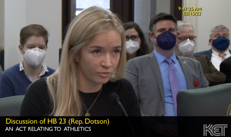 ksbanews's tweet photo. A student at Louisville Collegiate School, Reese Ragland, who is state champion runner, says transgender athletes should not be excluded. https://t.co/lRsdOt0lmG