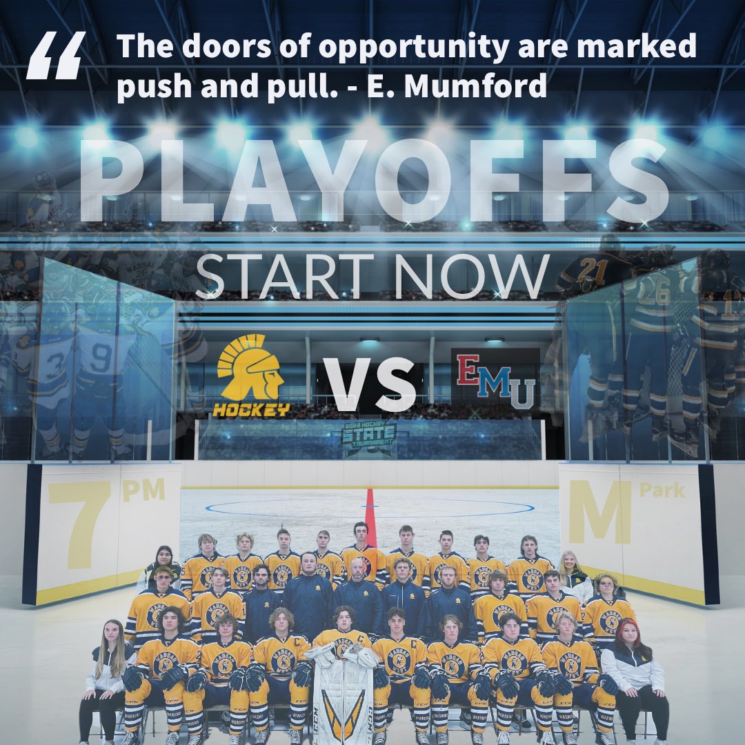 WW_Hockey's tweet photo. 🚨PLAYOFFS START NOW!🚨Join us tonight for the Regional Semi Sectional game as #WWHOCKEY takes on EMU at Marathon Park at 7PM! #PUSHPULL #GOWARRIORS
IMPORTANT: Playoff tickets are DIGITAL and must be purchased in advance (link in bio). All spectators must be ticketed. https://t.co/IIHKMU6VOi