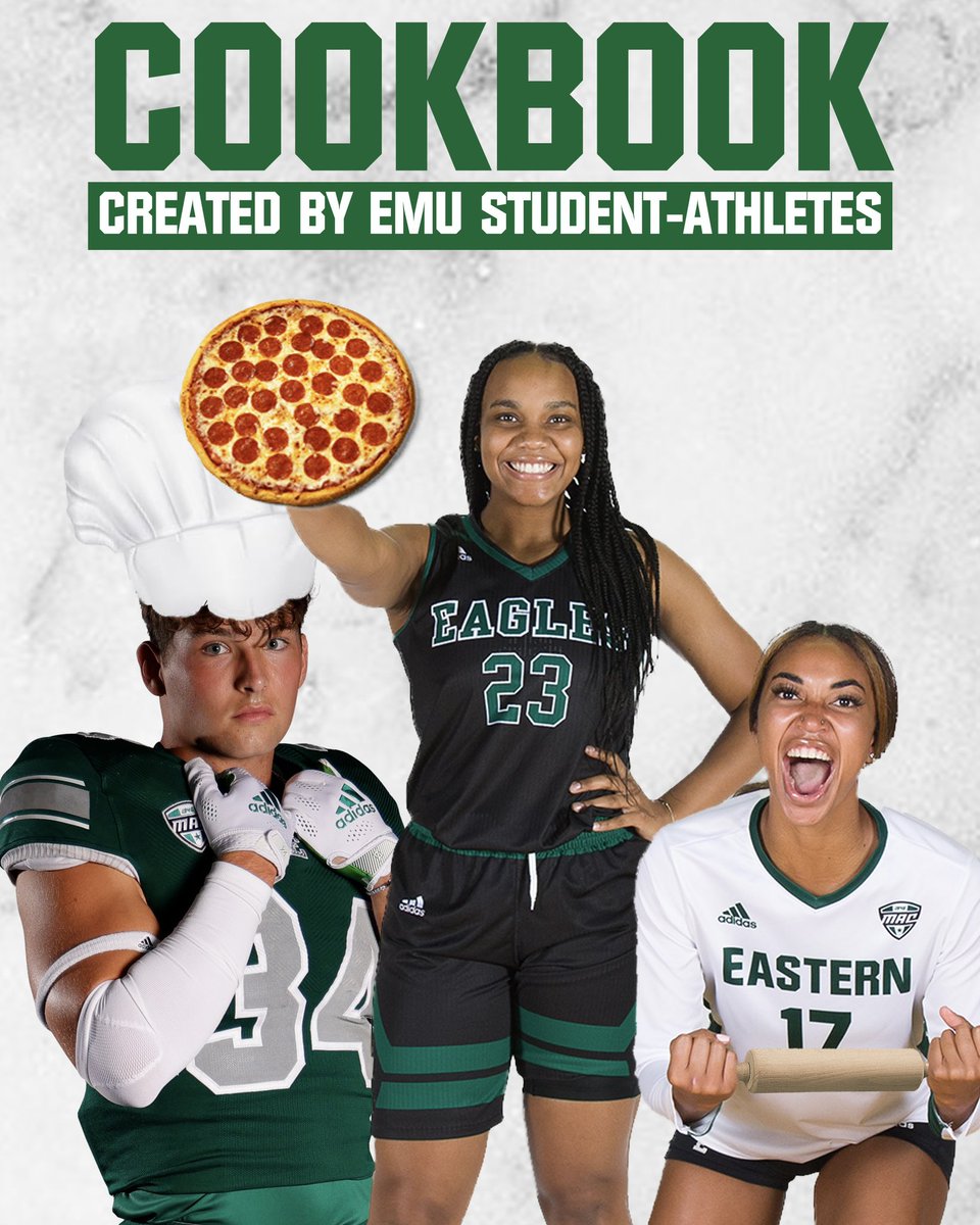 EMUSAAC's tweet photo. On behalf of the EMU Student-Athlete Advisory Committee (SAAC), the link below is to the first edition of EMU Diversity, Equity &amp; Inclusion Cookbook. Thanks to all of the student-athletes and staff who submitted recipes!

🔗: https://t.co/PRe7mgTybZ https://t.co/AJxkmzbbpB