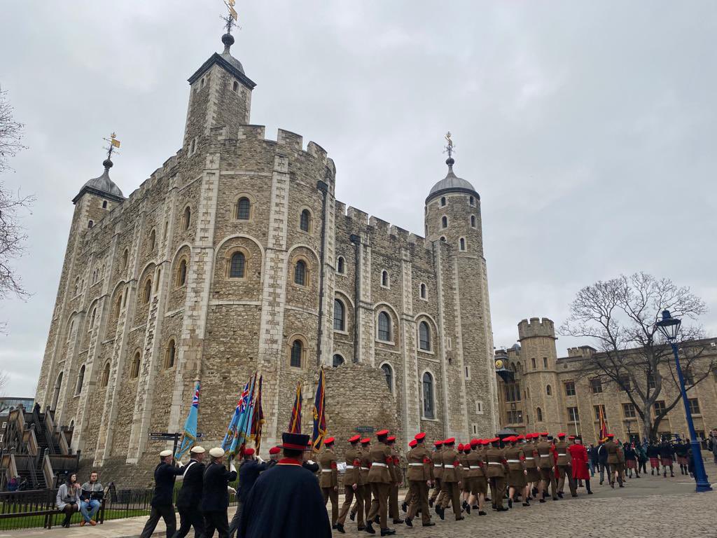 RMP ANNUAL CHURCH PARADE – THE TOWER OF LONDON   On Sunday, Brigadier V Buck, Provost Marshal (Army) attended the RMP Annual Church parade at the Tower of London along with personnel from across 3 RMP.    #RMP #Parade #TowerofLondon