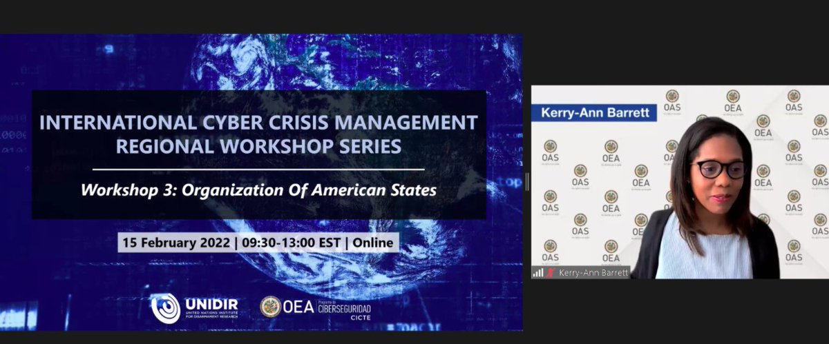 Comienza el evento Talleres Regionales Internacionales de Gestión de Crisis Cibernéticas, organizado con <a href="/UNIDIR/">United Nations Institute for Disarmament Research</a>. Debatiremos con representantes de <a href="/OEA_Oficial/">OEA</a>, <a href="/EU_ISS/">EU Institute for Security Studies</a> y otros organismos sobre los principales retos y oportunidades de prevención de crisis regionales cibernéticas