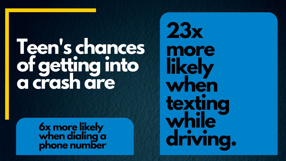 Be the broken record! Teens cannot hear this message enough. Do. 👏 Not. 👏 Use. 👏 The. 👏 Phone. 👏 While. 👏 Driving. 👏 #TeenDriver